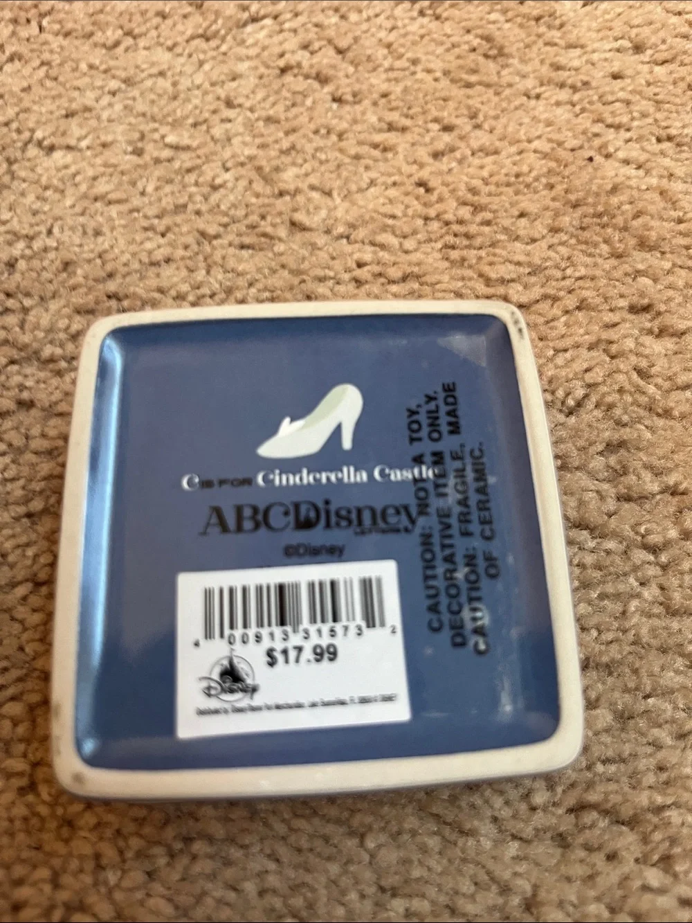 NWT Disney Cinderella’s Castle Ceramic Jewelry Box